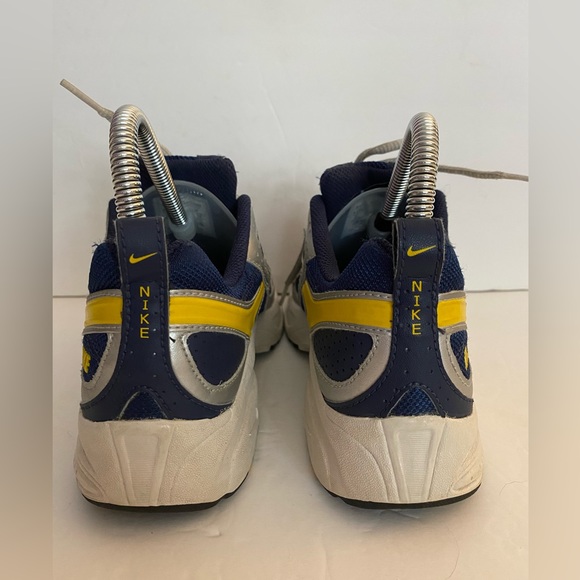 EUC Youth Sz 4 Nike Blue Yellow Silver Sneakers - Picture 4 of 6